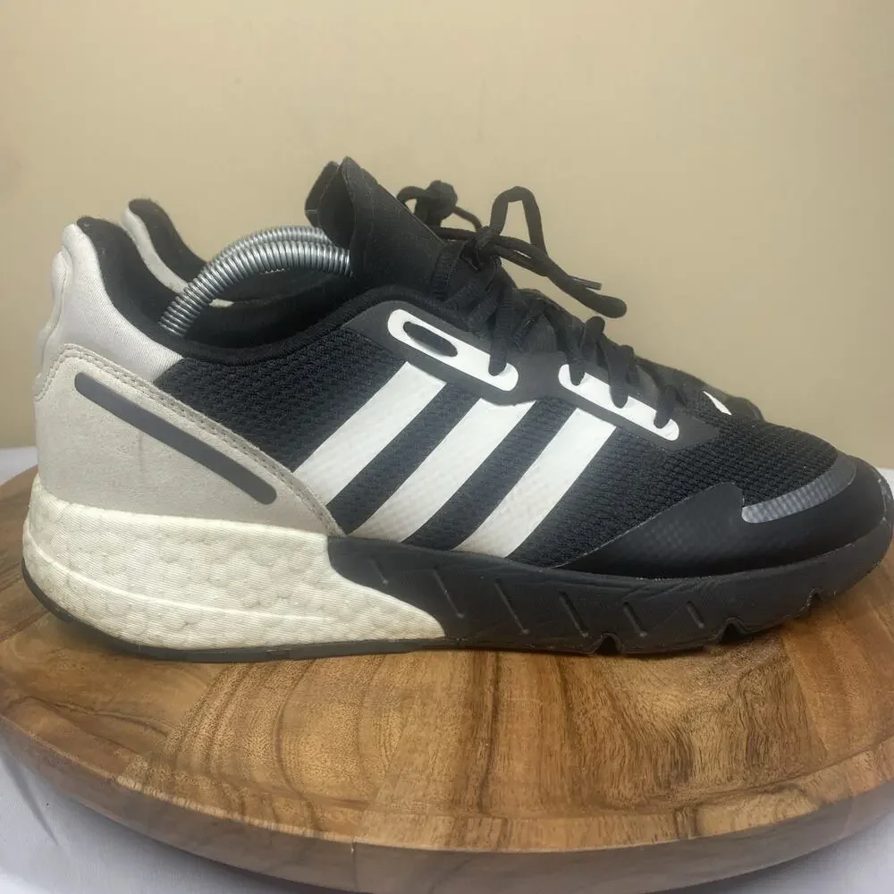 Adidas ZX 1K Boost Mens Black And White Size 12 Athletic Running Shoes